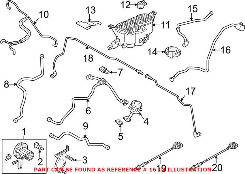 Audi Evaporative Emissions System Lines 4G0201997BD